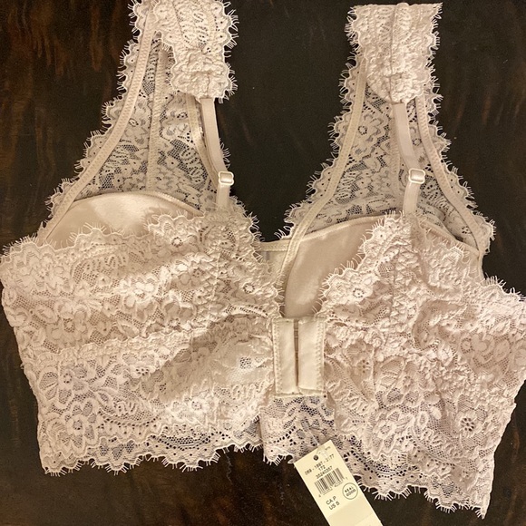 Aerie Eyelash Lace Padded Plunge Bralette -NWT - Picture 8 of 10